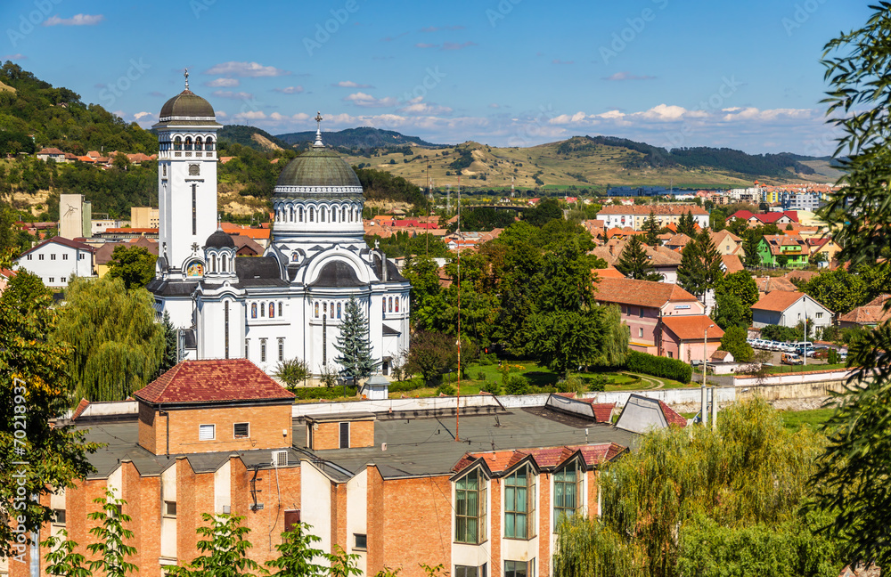 View of Sighisoara, a town in Transylvania, Romania