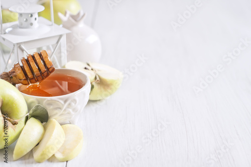 Apple and honey background