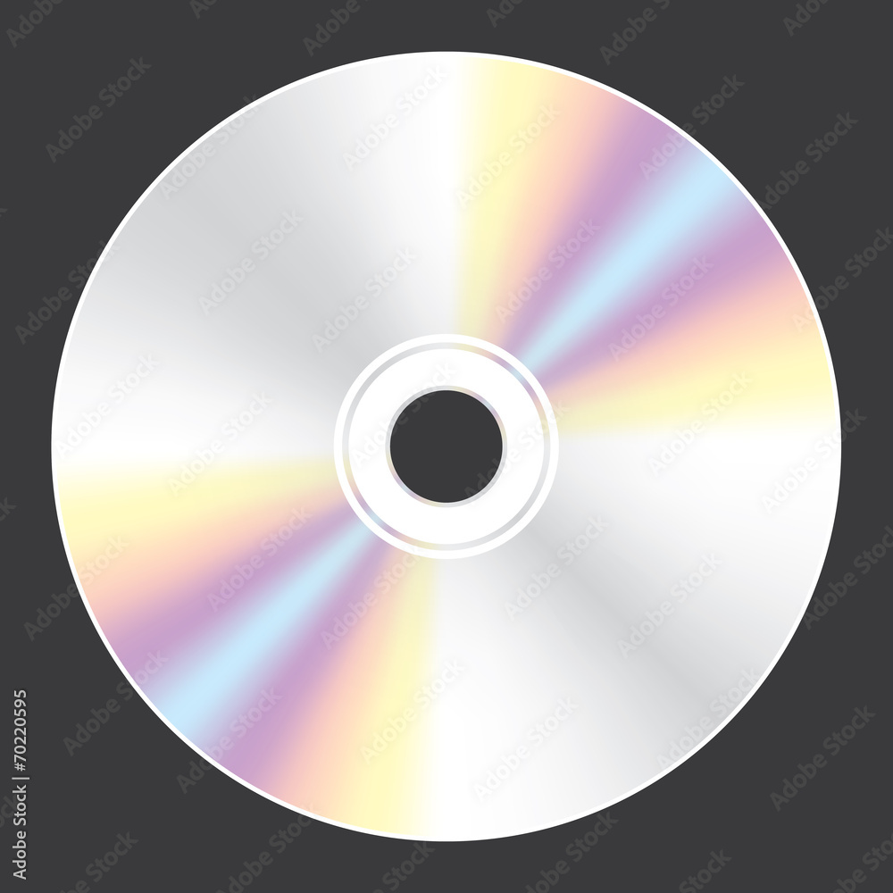 Blank Compact Disc isolated on white background Blank Compact Disc isolated on white background