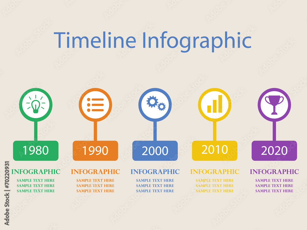 Fototapeta premium timeline infographics vector