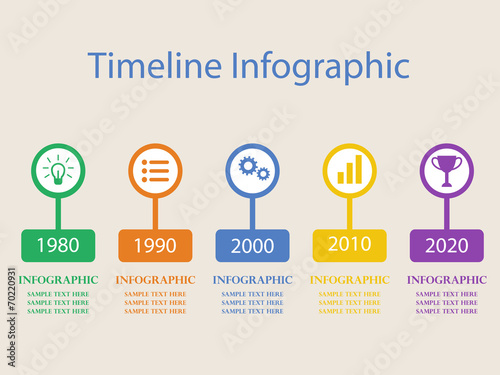 timeline infographics vector
