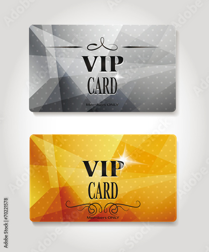 Set of abstract Vip gold and platinum cards