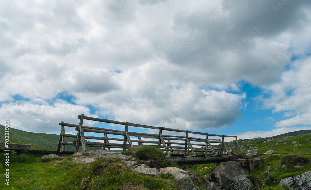 Wooden Bridge over the stream around Gledalogh