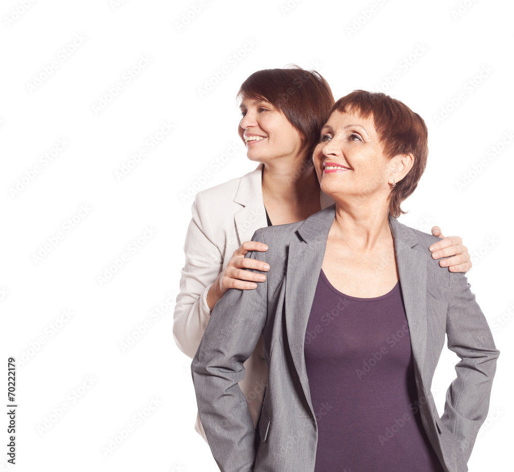 two business women isolated on white background two business women isolated on white background