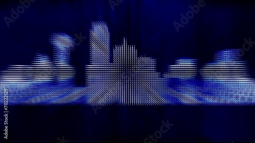 Dallas City Name Reveal Animation 3, blue