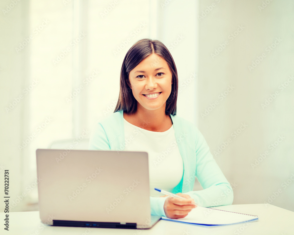 asian businesswoman with laptop and documents asian businesswoman with laptop and documents