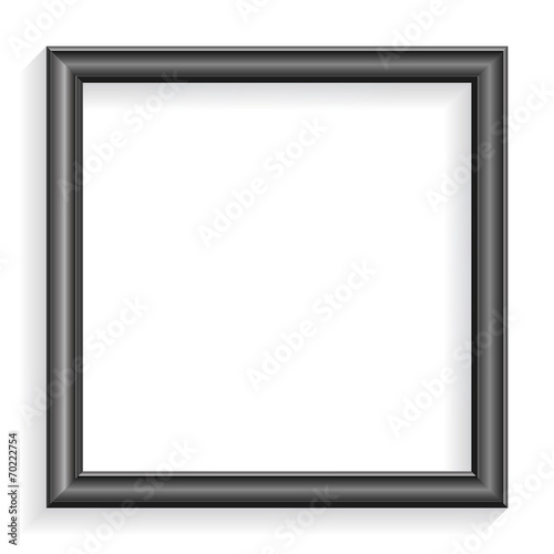 Realistic picture frame isolated on white background