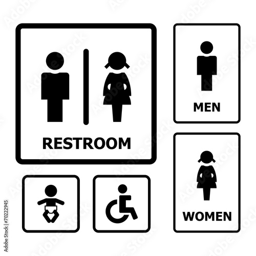 Restroom sign