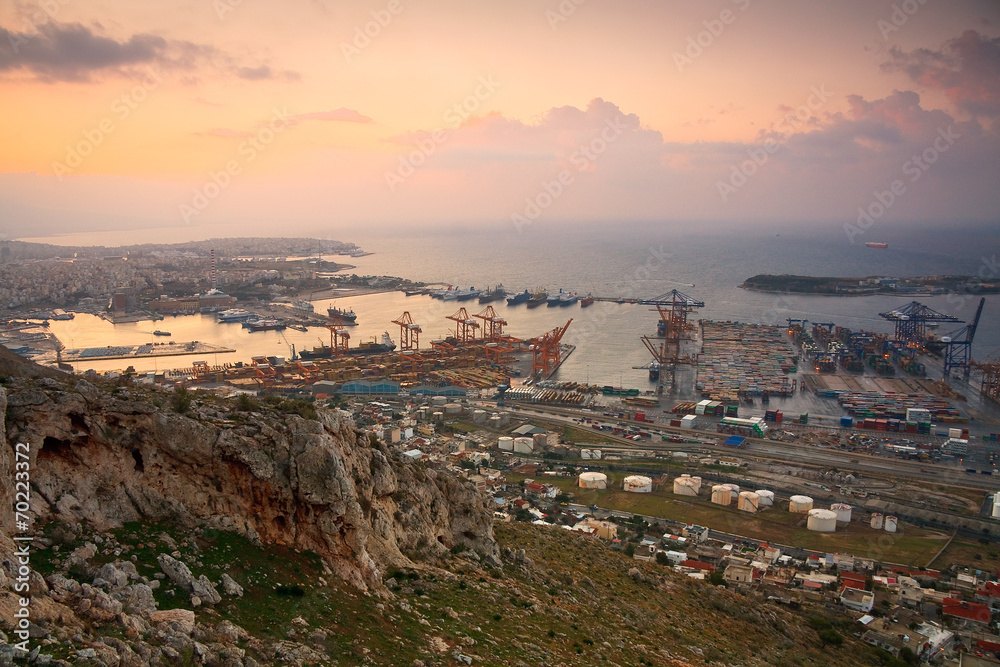 Container port Piraeus, Athens.