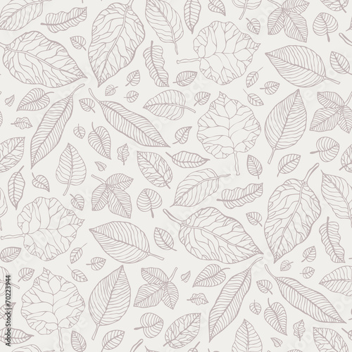 Leaves. Seamless vector background.