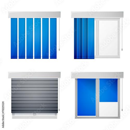 Vector icons for window louvers