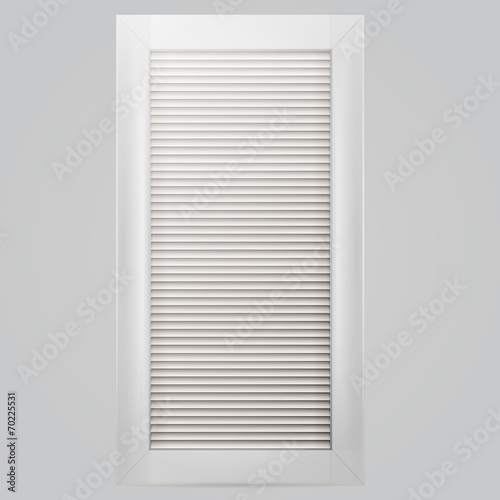 Vector illustration of white window shutter