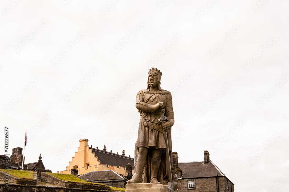 Statue of King Robert the Bruce at Stirling Castle, Scotland