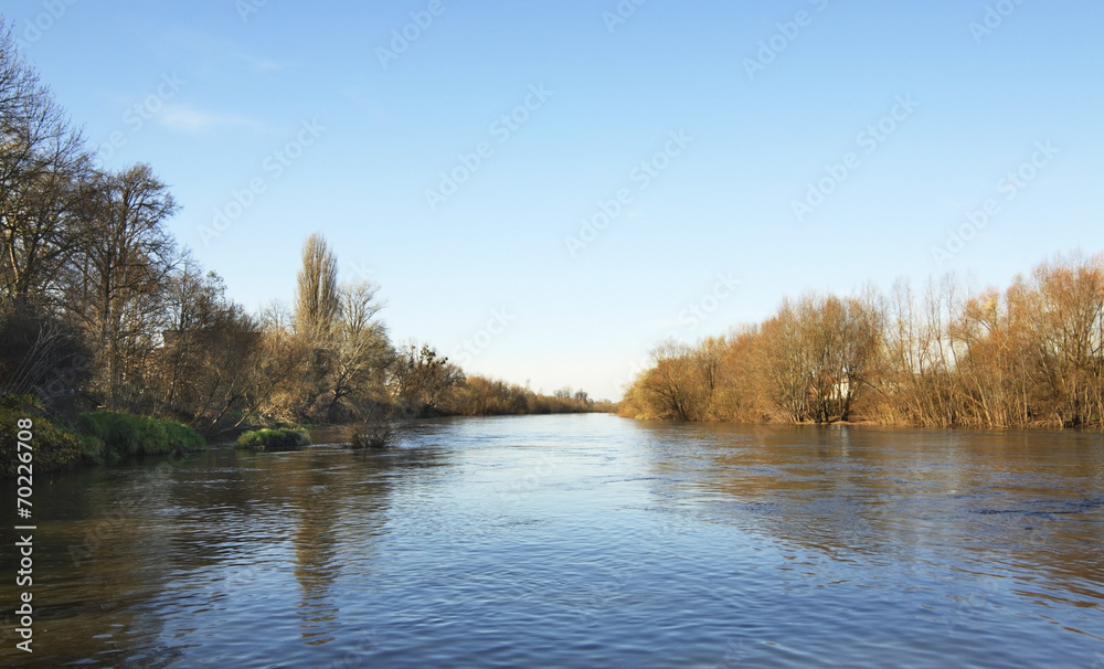River Oder  in Brzeg. Poland