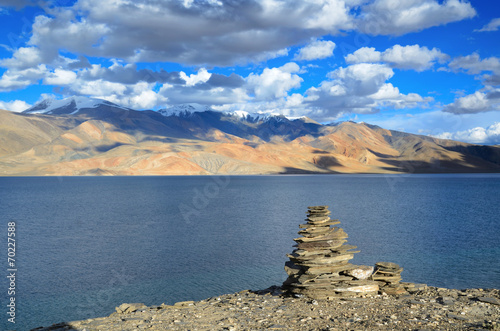 Tso Moriri lake in Himalayas
