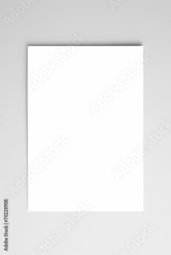 Blank sheet of paper or card