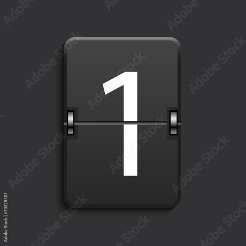 Vector modern numeric scoreboard with shadow.