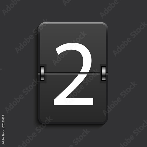 Vector modern numeric scoreboard with shadow.