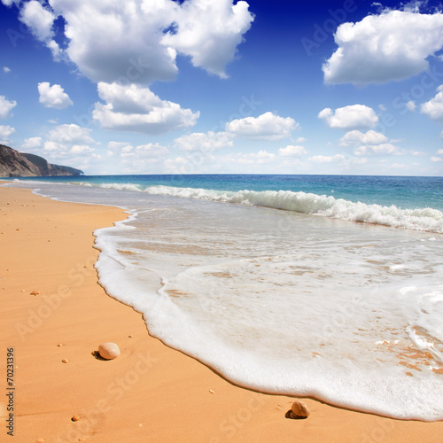 Egremni beach at Lefkada, Ionion sea, Greece photo