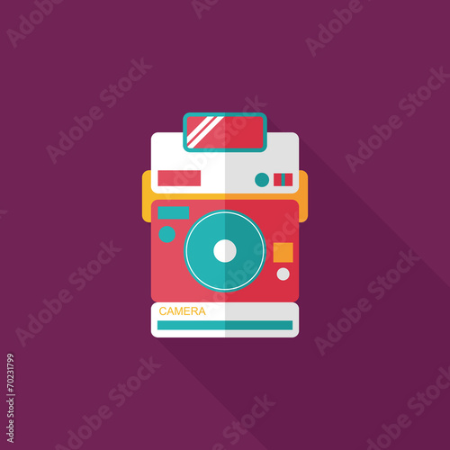camera flat icon with long shadow,eps10