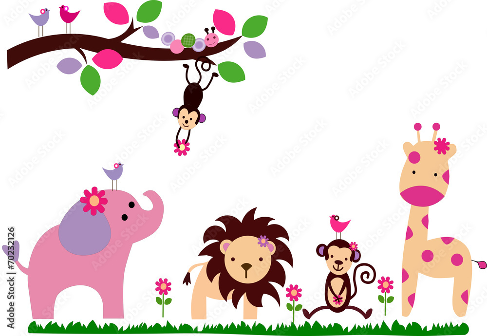 Naklejka premium Animales Africanos