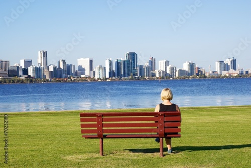 Bench looking at the city