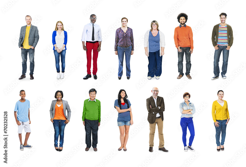 Group of Multiethnic Diverse Colourful People Group of Multiethnic Diverse Colourful People