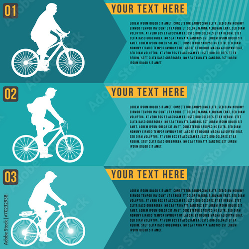 Ride bicycle infographics