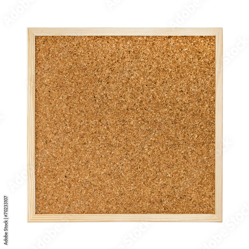 Cork board isolated on white background