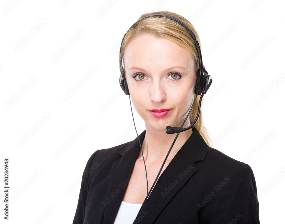 Female customer service representative Female customer service representative