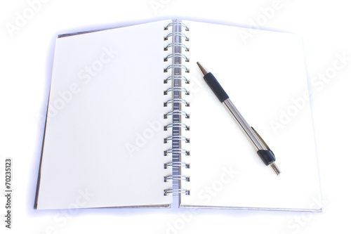 Clipping path this flie diary book on table office