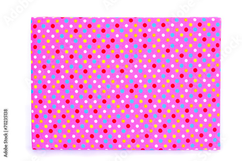 colorful ellipses pattern with pink polka dot border
