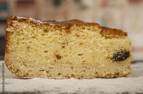 Wallpaper Mural delicious piece of homemade vanilla cake decorated with caster Torontodigital.ca