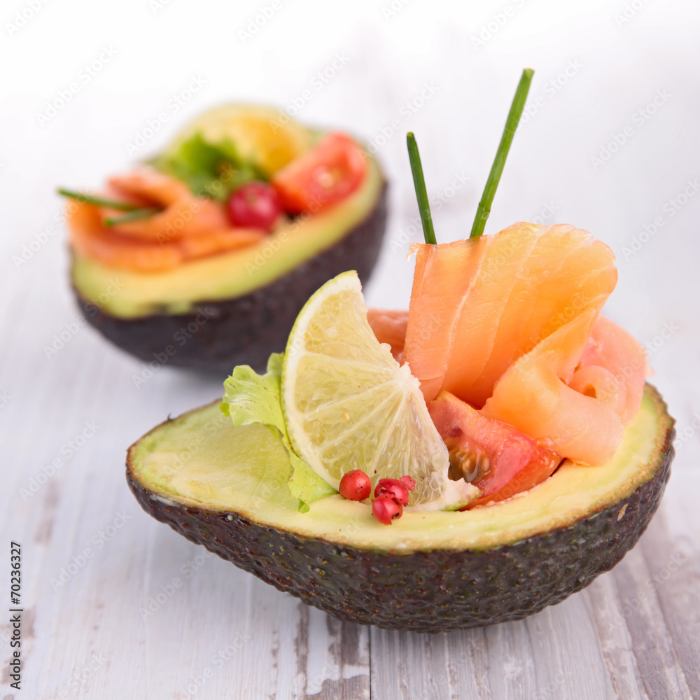 avocado salad with salmon avocado salad with salmon