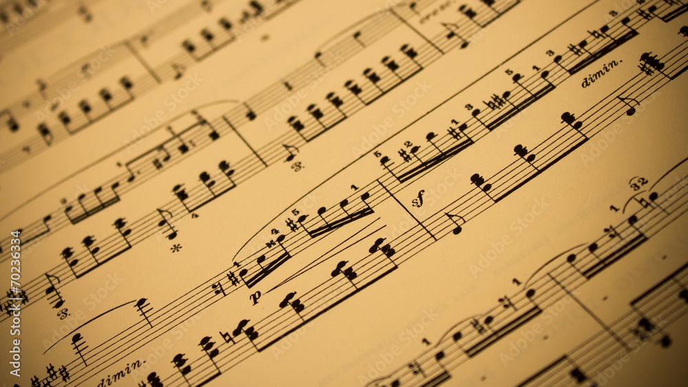 Sepia Musical Sheet Background, published 1880 Sepia Musical Sheet Background, published 1880