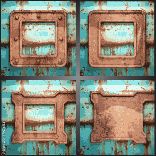 Vector metal background set