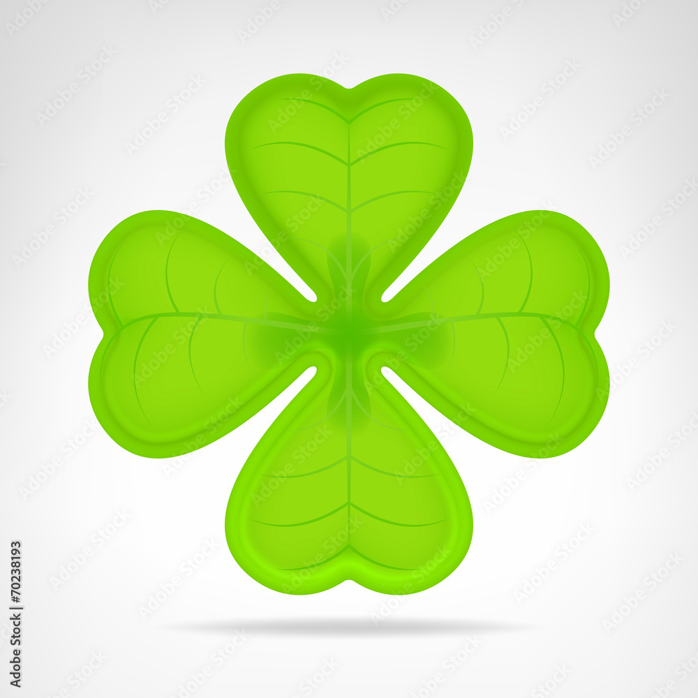 green cloverleaf isolated on white green cloverleaf isolated on white