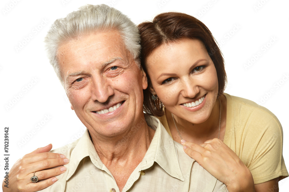 Happy father and daughter