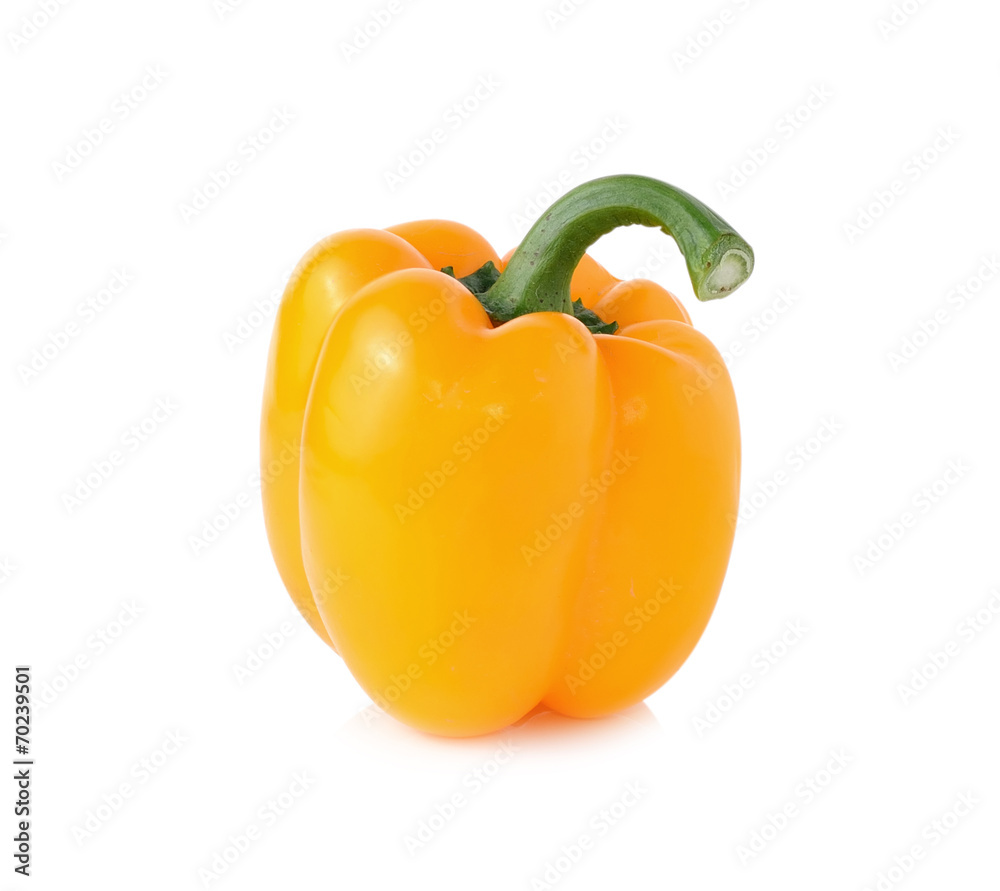 sweet yellow pepper isolated on white background sweet yellow pepper isolated on white background