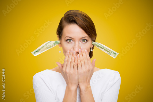 Принти на полотні Corruption. Bribery money will keep me quiet