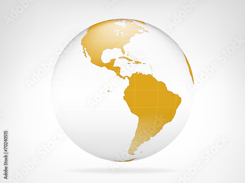 America golden planet backdrop view