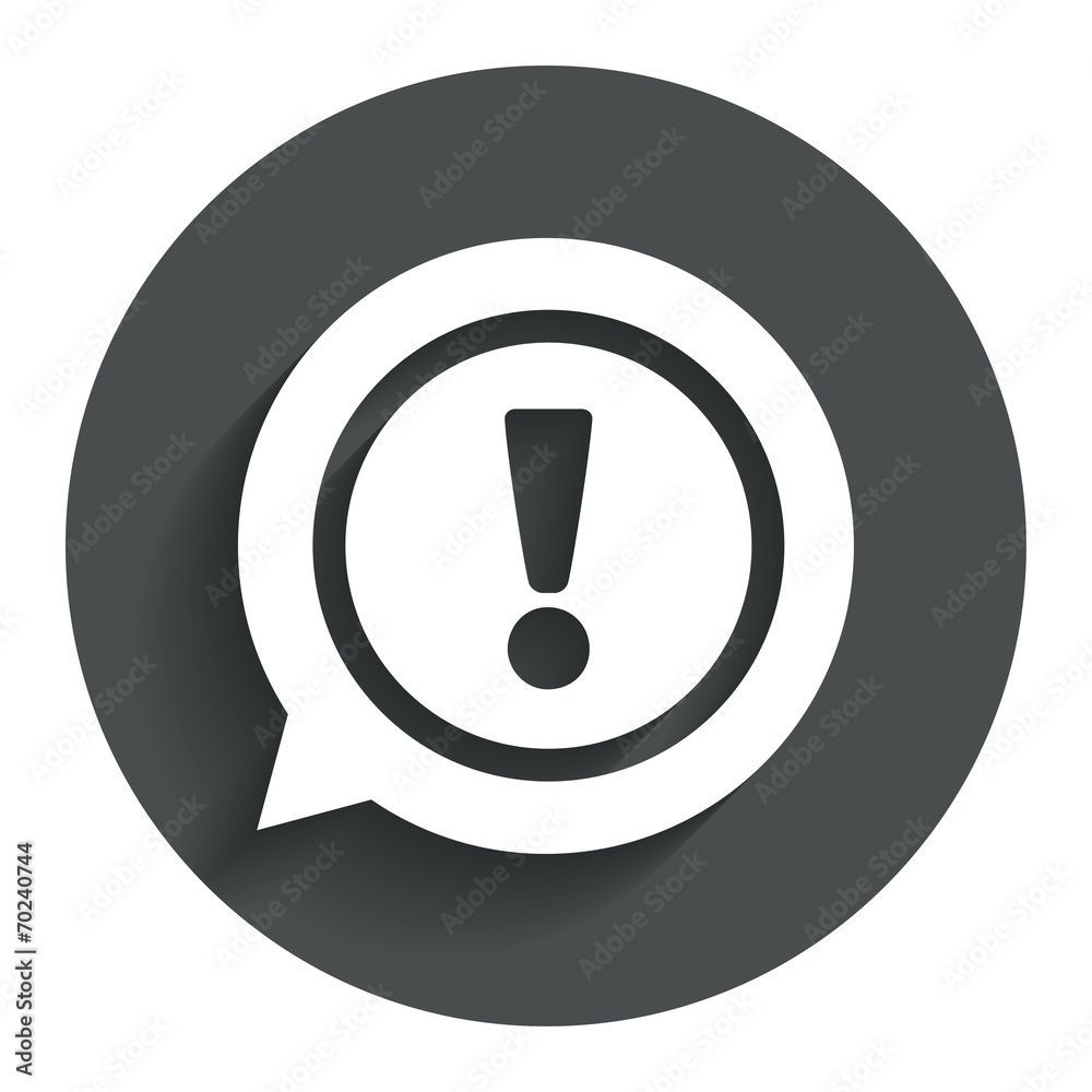 Exclamation mark sign icon. Attention symbol.