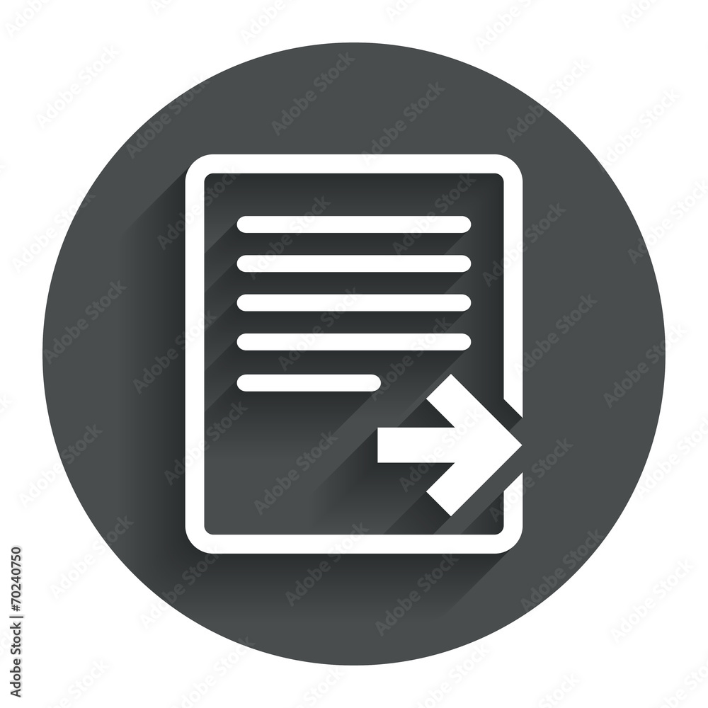 Export file icon. File document symbol. Export file icon. File document symbol.
