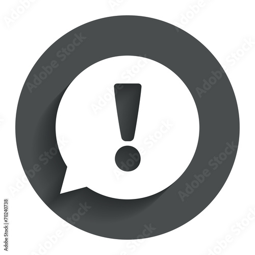 Exclamation mark sign icon. Attention symbol.