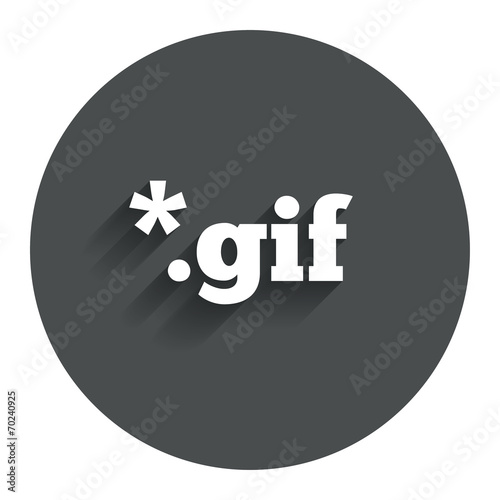 File GIF sign icon. Download image file.