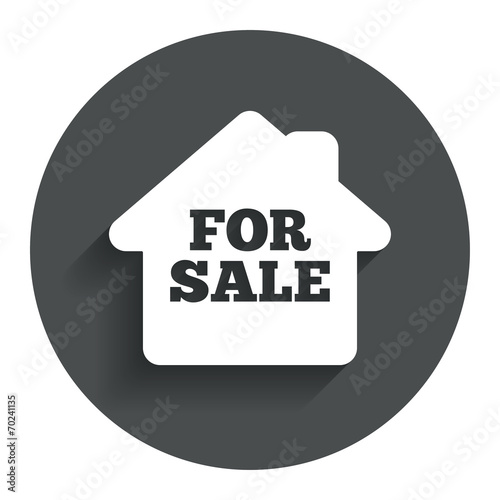 For sale sign icon. Real estate selling.