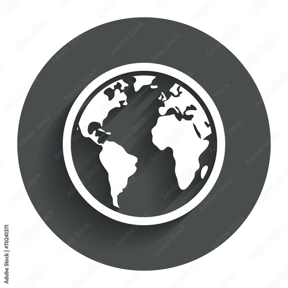 Globe sign icon. World map geography symbol. Globe sign icon. World map geography symbol.