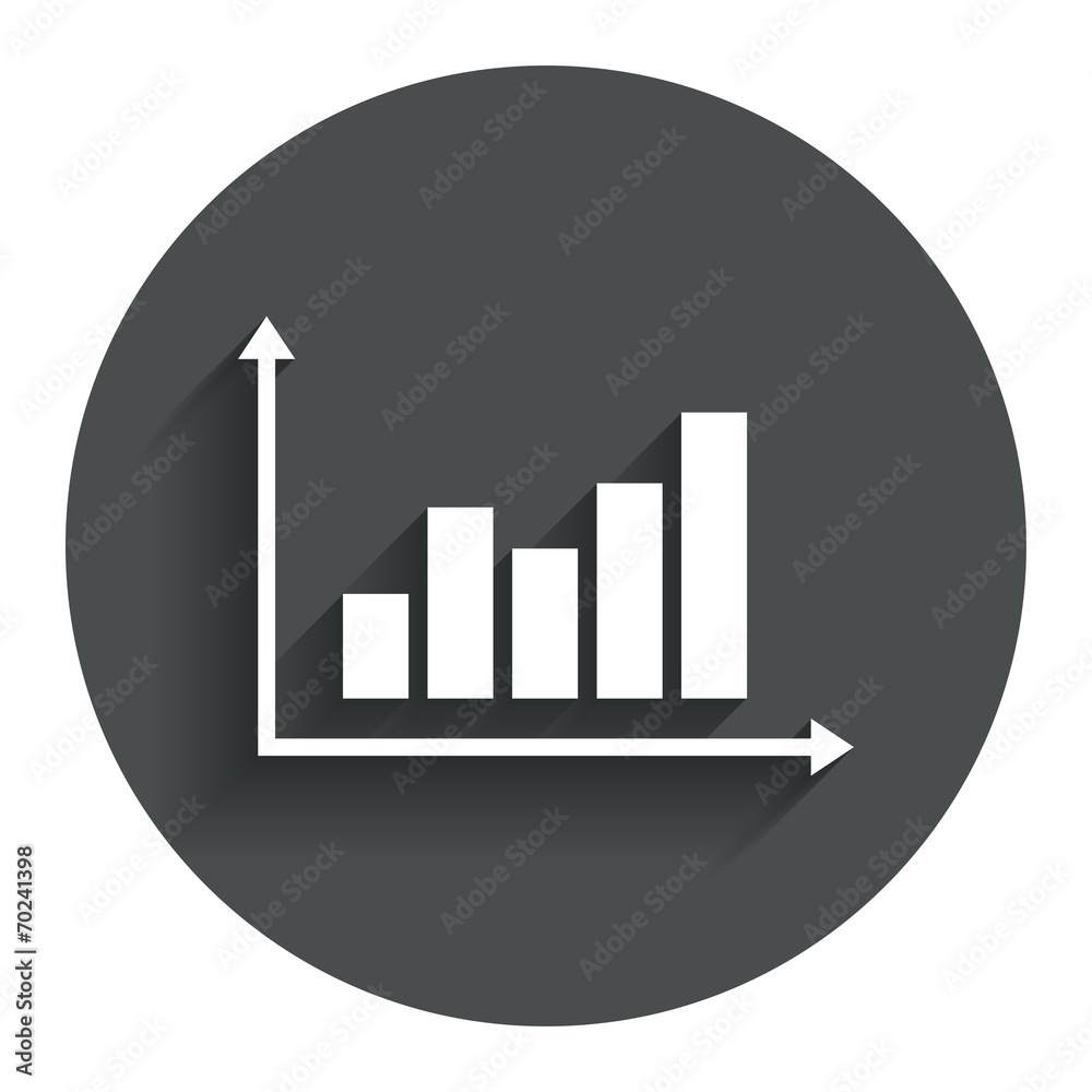 Graph chart sign icon. Diagram symbol. Graph chart sign icon. Diagram symbol.