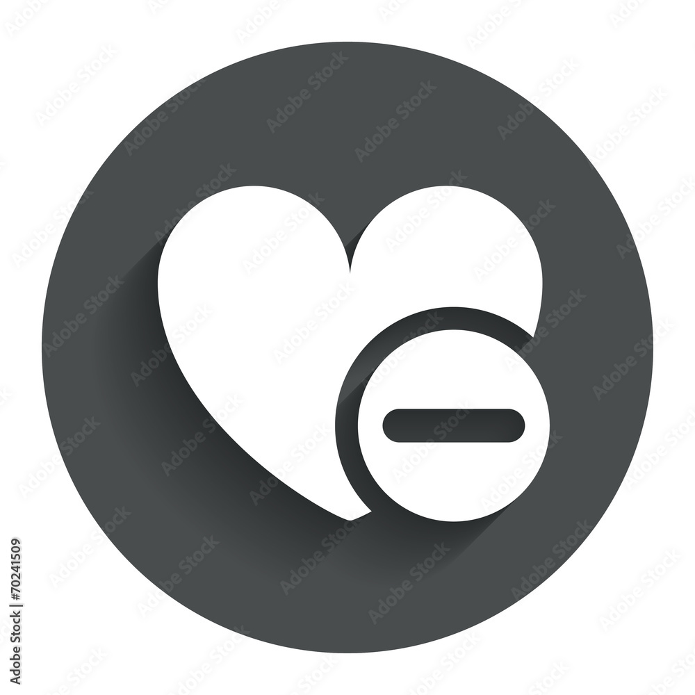 Heart sign icon. Remove lover symbol. Heart sign icon. Remove lover symbol.