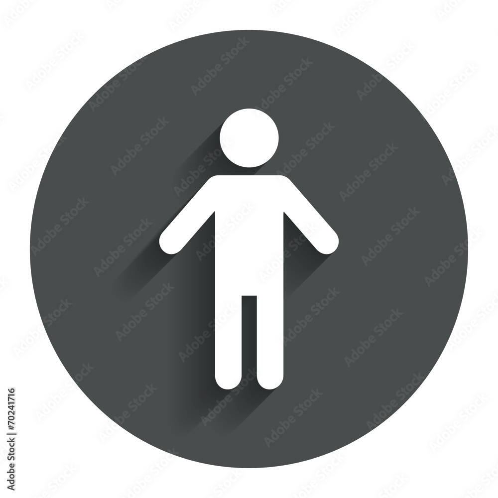 Human male sign icon. Person symbol.